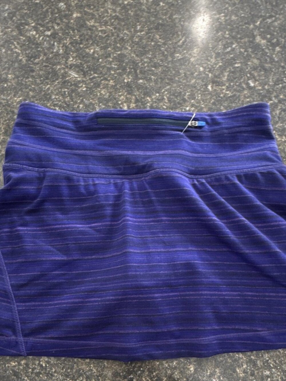 Athleta Women's Pull-On Stretch Athletic Skort Golf/Tennis Purple Blue Stripe XS - Picture 5 of 7